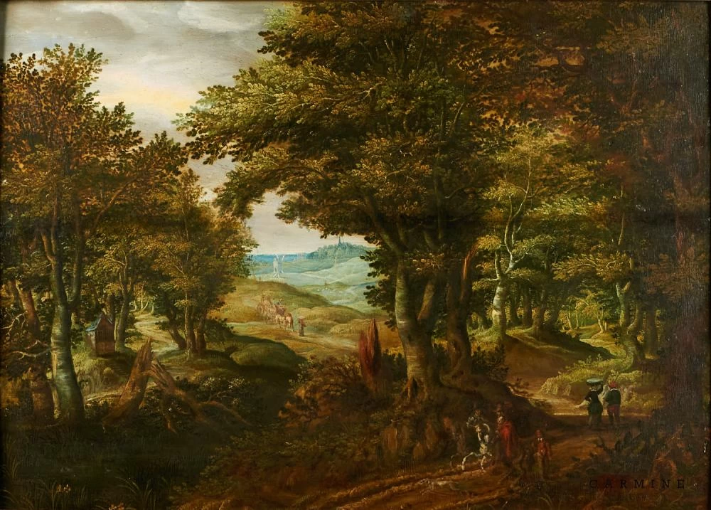 Paesaggio con figure - attribuito